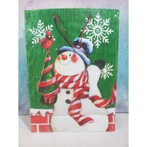 Snowman Christmas Tree Bird Christmas Holiday Bag 18"